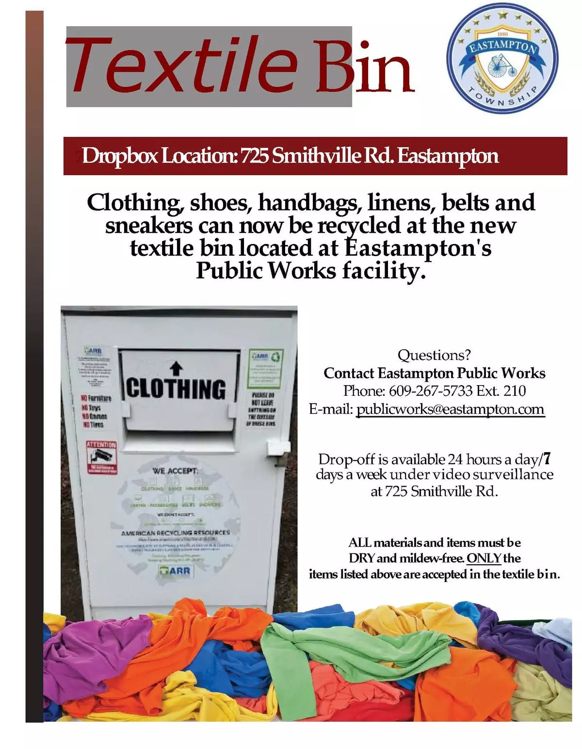 Textile Bin flyer